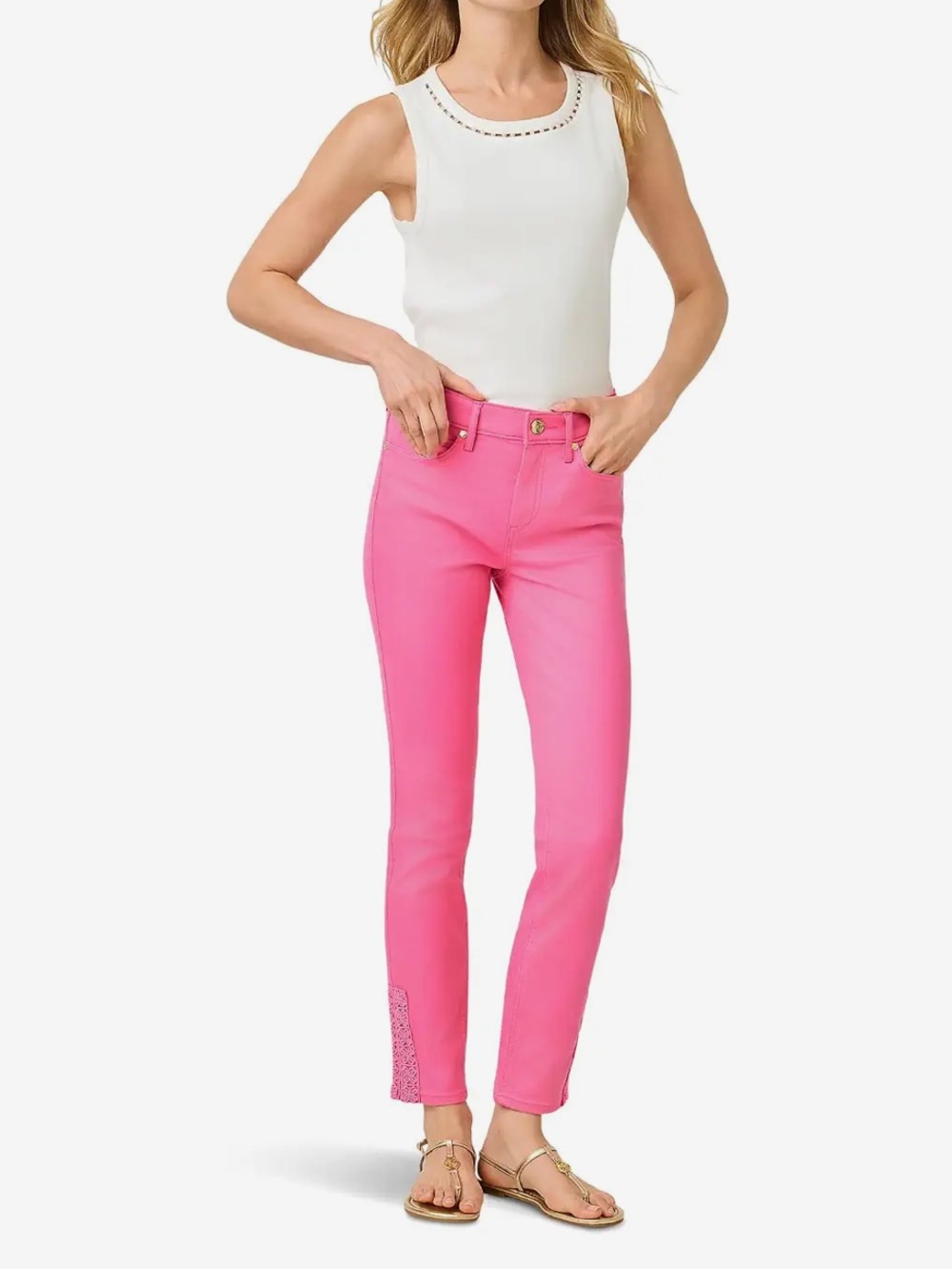 Lilly Pulitzer High-Rise Skinny Jeans in Pink